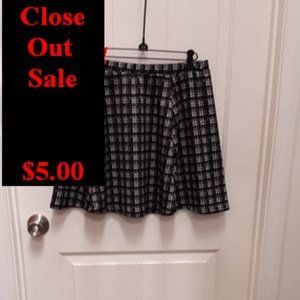 EUC Lily Rose Black & White Plaid Skater Skirt
